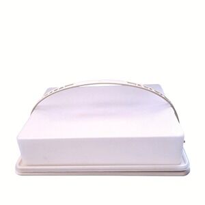 Tupperware Cake Taker Carrier Server Square Beige Vintage Party Picnic Container